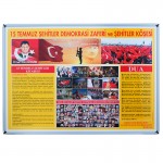 Alüminyum Çerçeveli 15 Temmuz Şehitleri Köşesi Alüminyum Çerçeveli 15 Temmuz Şehitleri Köşesi