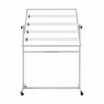 Müzik Çizgii Yazı Tahtası Laminat Çift Yüzlü Tekerli 120 140