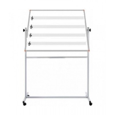 Müzik Çizgii Yazı Tahtası Laminat Çift Yüzlü Tekerli 120 140