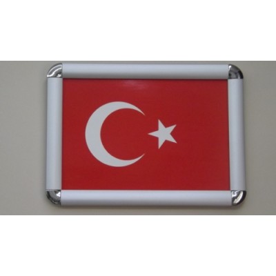 Türk Bayrağı Alüminyum Çerçeve A4