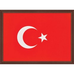 Türk Bayrağı Ahşap Çerçeve 20x30