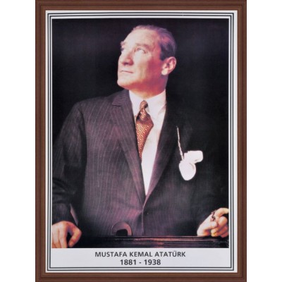 Atatürk Portresi Ahşap Çerçeve 35x50