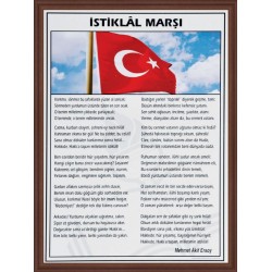 İstiklal Marşı Ahşap Çerçeve 35x50