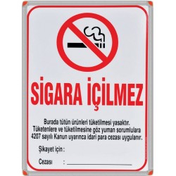 Sigara İçilmez Alüminyum Çerçeve 50x70