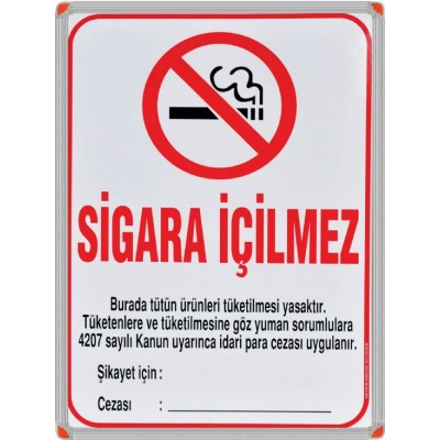 Sigara İçilmez Alüminyum Çerçeve 50x70