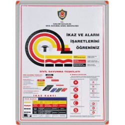 Alarm Ve İkaz İşareteri Metal Çerçeve 50x70