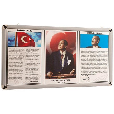 Milli Levha Metal Çerçeveli 50x90