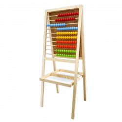Ahşap Ayaklı Abaküslü Yazı Tahtası 100 Boncuklu Çatı Tipi 35x50