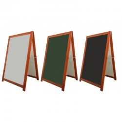 Ahşap Ayaklı A Pano Yazı Tahtası 40x55 cm | Çift Taraflı Kafe Panosu