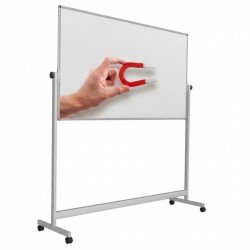 Manyetik Mıknatıslı Yazı Tahtası Tekerlekli Mobil Çift Taraflı 120x140 cm