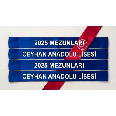 Logolu ve Yazı Baskılı Mezuniyet Şalı - Mezuniyet Atkısı Logolu ve Yazı Baskılı Mezuniyet Şalı - Mezuniyet Atkısı