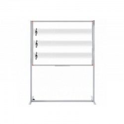 Tek Taraflı Ayaklı Müzik Yazı Tahtası - 90x120 cm Dizekli Nota Tahtası