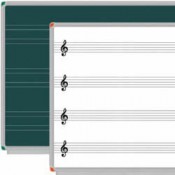 Müzik Çizgili Yazı Tahtası Laminat   